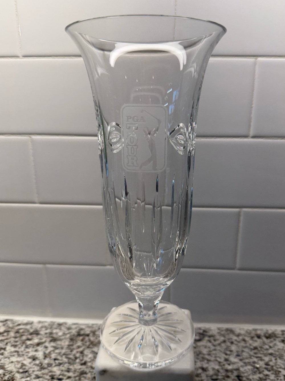 Waterford Crystal PGA Tour Footed Fan Vase